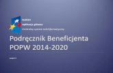 Podręcznik Beneficjenta POPW 2014-2020...Import danych z pliku .csv .....211 8.5.6. Filtrowanie.....212 8.5.7. Wysyłanie wiadomości ... mogą z niej skorzystać osoby posiadające