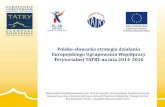Polsko-słowacka strategia działania uropejskiego ...€¦ · Główne założenia przyjęte podczas prac nad strategią EUWT TATRY jako innowacyjne narzędzie realizacji wspólnych