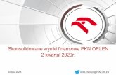 Skonsolidowane wyniki finansowe PKN ORLEN 2 kwartał 2020rtransmisje.orlen.pl/Wyniki_2Q20_PL_FINAL.pdf · 2020. 7. 30. · Przerób ropy wyniósł 6,2 mt tj. spadek o (-) 2,1 mt (r/r),