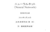 ニューラルネット Neural Network) - ISEM1 ニューラルネット （Neural Network) 宮西洋太郎 2016年5月26日 近未来研究会（第 回） 於 機械振興会館
