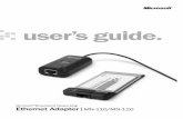 users guide.download.microsoft.com/.../users_guide_110.pdf · 2018. 10. 16. · 2 Microsoft Broadband Networking Ethernet Adapter User’s Guide Your Adapter and Its Connections Your