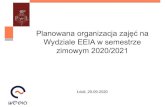 Organizacja zajec 2020-2021eletel.eu/docs/covid/prezentacja_29-09-2020.pdf · ,qirupdfmh xgrvw sqlrqh sudfrzqlnrp l vwxghqwrp :((,$ 5r]nádg gql z nrqwdnflh eh]sr uhgqlp rsxeolnrzdq\