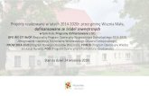 Projekty realizowane w latach 2014-2020r. przez gminę Wisznia … · 2018. 10. 17. · Projekty realizowane w latach 2014-2020r. przez gminę Wisznia Mała, dofinansowane ze źródeł