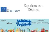 Experienta mea Erasmus - fiir.pub.ro · Polonia Bydgoszcz. Programul de studii Dupa un semestru putem spune ca programul de studii pe care noi l-am ales a avut o mare importanta in