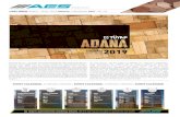 AES€¦ · MART-NiSAN MARCH - APRIC 2019 / Newsletter SAYI -NO ÇUKÚ MAKiNELERiFÚARl AES olarak; 10 - 14 Nisan 2019 tarihlerinde ilk defa Adana'da düzen-