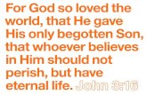 For God so loved the world, that He gave His only begotten Son, … · não pereça, mas tenha a vida eterna. PORTUGUESE. For God so loved the world, that He gave His only begotten