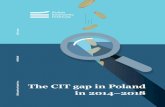ISBN 978-83-66306-87-5 The CIT gap in Poland in 2014–2018€¦ · 2014. As a share of GDP, in 2014–2018 the gap dropped by half – from 2.0 to 1.0%. As a conse-quence, over this