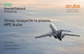 Оглядпродуктівта рішень HPE Aruba · Multi-vendor Policy End-to-end Multi-vendor Management Best of breed Wireless ... –Quick access to network traffic ...