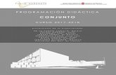 CONJUNTO - C.P. Pablo Sarasate · PROGRAMACIÓN DIDÁCTICA – CONUNTO CURSO 2017-2018 Conservatorio Profesional de Música PABLO SARASATE Musika Kontserbatorio Profesionala Paseo