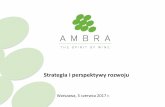 Strategia i perspektywy rozwoju...Strategia i perspektywy rozwoju AMBRA w skrócie 1992 –powstanie AMBRA S.A. 1995 –lider rynku win musujących 1997 –przejęcie marki IN&IN 2005