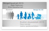 Bürgerhaushalt 2015€¦ · Budżet obywatelski 2015 Dwa narody. Jedno społeczeństwo. Bürgerhaushalt 2015 Zwei Nationen. Eine Gesellschaft.