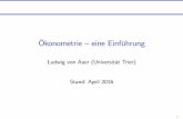 Ökonometrie Œeine Einführung - Uni Trier · BLUE- bzw. BUE-Eigenschaft der KQ-Schätzer ... Zweiseitiger t-Test Einseitiger t-Test Simultaner Test mehrerer Linearkombinationen