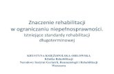 Znaczenie rehabilitacji w ograniczaniu niepełnosprawności. · Skład Interdyscyplinarnego Zespołu Rehabilitacyjnego Kierownik Zespołu lekarz specjalista rehabilitacji medycznej