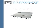 Instrukcja montażu i obsługi - Q3 ENERGIE GmbH & Co. KG · Fotowoltaika ; Generator = Generator fotowoltaiczny, połączenie wielu modułów w tak zwane stringi czy to szeregowo