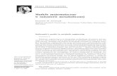 Modele matematyczne w in¿ynierii metabolicznej · Krzysztof W. Szewczyk Wydzia³ In¿ynierii Chemicznej i Procesowej, Politechnika Warszawska, Warszawa Mathematic’s models in metabolic