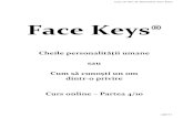 Face Keys® - curspenet.ro€¦ · Curs on-line de fizionomie Face Keys pagina 2 ATENŢIE ! Copierea sau reproducerea în parte sau în totalitate a lucrării de faţă fără acordul