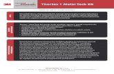 Thortex 1 Metal Tech RG kompozytów... · 2017. 6. 28. · Cecha Norma badawcza Wynik badania Wytrzymałość na ściskanie ASTM D 695 1090 kg/cm2 Wytrzymałość na zginanie ASTM