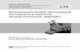 PRACE NAUKOWE RESEARCH PAPERS - dbc.wroc.pl · 188 Mateusz Grzesiak rządzających firmą wodociągową przy różnych problemach decyzyjnych, jak rów-nież zachować wysoką sprawność