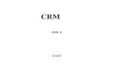 CRM 개괄– 고객관계를증진하고고객가치를극대화하기위해, 입체적고객정보 및 ... – 분석모델: 표본 추출, RFM, 회귀분석, Scoring , 군집분석,