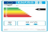 40 38 m /h - Lueftungen24a 2016 1254/2014 40 db energia · енергия · ενεργεια · energija · energy · energie · energi a++ a+ a+++ a++ a+ a-80% a-60% a-40% a-20%