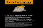 Bohman B 5 / B5 T · Nádrž na čisticí roztok L 50 Rekuperační nádrž L 65 Přítlak kartáčů KG 30 Pracovní doba na nabití H ≥4.0 Stoupavost (bez zatížení) % 2 Rozměry