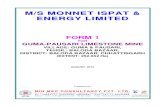 M/S MONNET ISPAT & ENERGY LIMITEDenvironmentclearance.nic.in/writereaddata/Online/TOR/0_0... · 2015. 8. 18. · E mail rana@monnetgroup.com Telephone no. 011-29218542-548 Fax 011-29218541