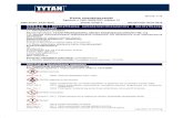 Tytan Professional Polska - Karta charakterystyki...CAS: 110-54-3 n-heksan NDS NDS: 72 mg/m3 skóra · 8.2. Kontrola nara żenia · Osobiste wyposażenie ochronne: · Ogólne środki