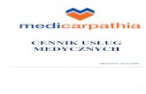 CENNIK USŁUGmedicarpathia.pl/wp-content/uploads/2020/10/Cennik.pdf · lp. nazwa Świadczenia cena [ zŁ] 25. konsultacja kardiologiczna profesorska z badaniem ekg pierwszorazowa