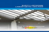 SUFITY LISTWOWE LINEAR METAL CEILINGS...Budowlanej AT-15-6163/2016 oraz posiadają Atest Higieniczny Państwowego zakładu Higieny. Punto Linear Metal Ceilings are made of linear panels