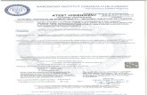 Hygenic Certificate - Aluminium Spiral Ductwork...Atest higieniczny nie dot. parametrów technicznych, walorów uŽytkowych i oceny wlaéciwoáci a:ergizujacych wyrcbu I Hygienic certificate