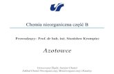 Azotowce - Uniwersytet ŚląskiAzot występuje w przyrodzie w postaci dwóch izotopów - 14N (jest go 99,64%) oraz 15N (0,36%), w formie pierwiastkowej (N 2) w powietrzu (jest go 78%