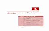 FormuledeShannon-Nyquistetéchan- tillonnage1 e FormuledeShannon-Nyquistetéchan-tillonnage Sommaireduchapitre 1.1 TransforméesdeFourierdesfonctions𝐿1. . 10 1.1.1 Définitionsetnotations.