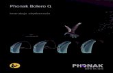 Instrukcja użytkowania - Phonak...Phonak Bolero Q50-SP 0459 5 Prezentowany aparat słuchowy to szwajcarski produkt najwyższej jakości. Został on zaprojektowany przez firmę Phonak,