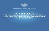 ANALIZA1693.pdf · Analiza zawiera poświadczenie rzetelności sprawozdań bu-dżetowych, omówienie realizacji założeń makroekonomicznych, ocenę wykonania budżetu państwa w
