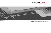 DeviregTM 55036739,devireg...Devireg 550 należy umieścić na wysokości minimum 1,5m nad podłogą. W pomieszczeniach wilgotnych (łazienka) termostat należy zamontować na ścianie