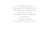 A Collection of Numerical Solutions of Multigrade ...jwr/PTE/PTE012.pdf · A Collection of Numerical Solutions of Multigrade Equations Related to the Prouhet-Tarry-Escott Problem
