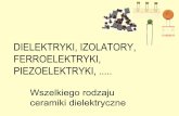 DIELEKTRYKI, IZOLATORY, FERROELEKTRYKI, PIEZOELEKTRYKI,mif.duo.netstrefa.pl/inznow_files/INM_05_9.pdf · 2007. 3. 26. · Niektóre stosowane materiały: Materiał Wzór Tc(K) Ps