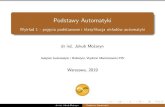 Podstawy Automatyki - Wyk ad 1 - pojecia podstawowe i ......Podstawy Automatyki Wykład 1 - pojęcia podstawowe i klasyﬁkacja układów automatyki dr inż. Jakub Możaryn Instytut