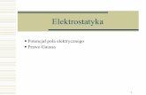 Elektrostatyka - Warsaw University of Technologymalys/2009-w12-Potencjal,Prawo_Gaussa.pdf · 2010. 1. 7. · 2 Potencjał pola elektrycznego Energia potencjalna zależy od q (ładunek