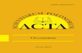 odzysk Acta Scient Oeconomia 14 (2) 2015acta_oeconomia.sggw.pl/pdf/Acta_Oeconomia_14_2_2015.pdf · 14 (2) 2015 Bydgoszcz Kraków Lublin Olsztyn Poznań Siedlce Szczecin Warszawa Wrocław.