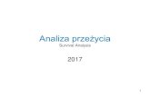 Analiza przeżyciamerlin.up.poznan.pl/~mcszyd/dyda/Biostatystyka/Analiza... · 2017. 6. 22. · Analiza przeżycia • Analiza takich zdarzeń jak zachorowanie, wyzdrowienie, zejście,
