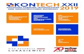 XXII Międzynarodowa Konferencja Naukowo-Technicznakontech.info.pl/wp-content/uploads/2019/09/KONTECH-2019... · 2019. 10. 15. · XXII Międzynarodowa Konferencja Naukowo-Techniczna