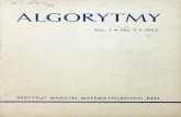 Algorytmy 1962 nr - Warsaw University of Technologybcpw.bg.pw.edu.pl/Content/5308/a62n1.pdf · Years 1961 and 1962 were of great significance for the use of mathematical machines