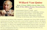 Willard Van Quine - UTPwim2.utp.edu.pl/dok/Instrukcje-wyklady/W6.pdf2 Edward J. McCluskey The Quine-McCluskey method that he developed as a doctoral student at MIT is used for designing
