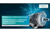 Siemens, s.r.o., oz Elektromotory Frenštát€¦ · Transfer výroby o.v. 160 do Mohelnice 1LA6 z Norimberka 2001 Vývoj a uvedení na trh nové řady motor ů SIEMENS 1LG4/6 FS