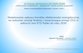 Modelowanie wpływu trendów efektywności energetycznej na … · Autor: Zygmunt Parczewski – niezależny ekspert ds. transformacji energetycznej Modelowanie wpływu trendów efektywności