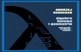 Algebra liniowa i geometria - eigenspace · 2018. 3. 26. · I GEOMETRIA J EIGENSPACE.PLI KRZYSZKOWICE 2018. AndrzejHerdegen InstytutFizykiim.M.Smoluchowskiego UniwersytetJagielloński