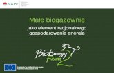 jako element racjonalnego gospodarowania energią...O małych biogazowniach Końskowola –BioEnergy Farm 2 12 Substrat: 3 000 t/rok Gnojowica bydlęca + 100 t/rok gliceryna Produkcja