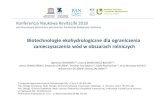 Biotechnologie ekohydrologiczne dla ograniczenia ...Biotechnologie ekohydrologiczne dla ograniczenia zanieczyszczenia wód w obszarach rolniczych AgnieszkaBEDNAREK 1,2, Joanna MANKIEWICZ-BOCZEK