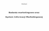 Badania marketingowe oraz System Informacji Marketingowejkoniunktura.com/wp-content/uploads/2017/10/BM-W1_SIM... · 2019. 3. 3. · Marketing Marketing ma na celu rozpoznawanie oraz